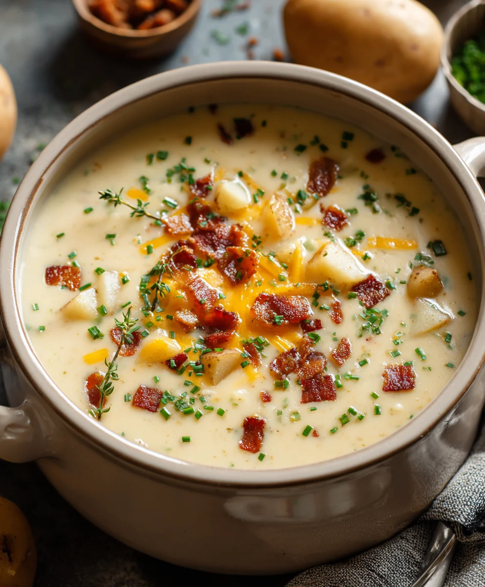 Outback Potato Soup - Creamy Beef & Cheddar Delight