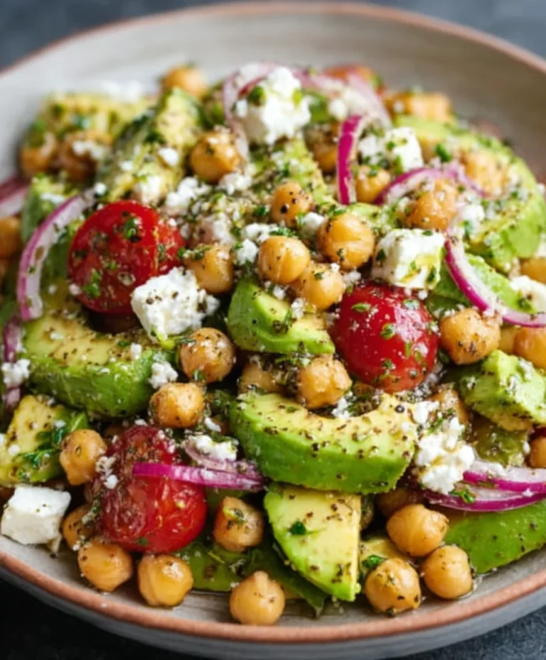 Chickpea Feta Avocado Salad – Fresh & Easy Recipe