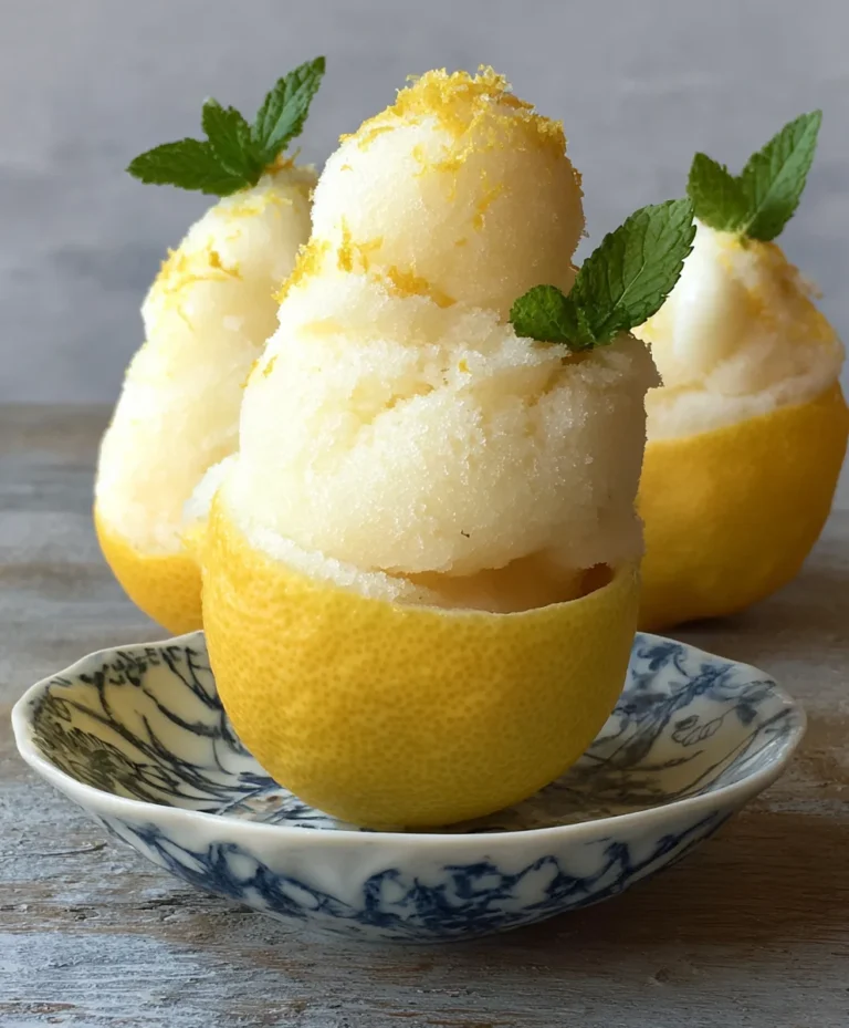 Frozen Lemon Shell Sorbetto – Refreshing Dessert