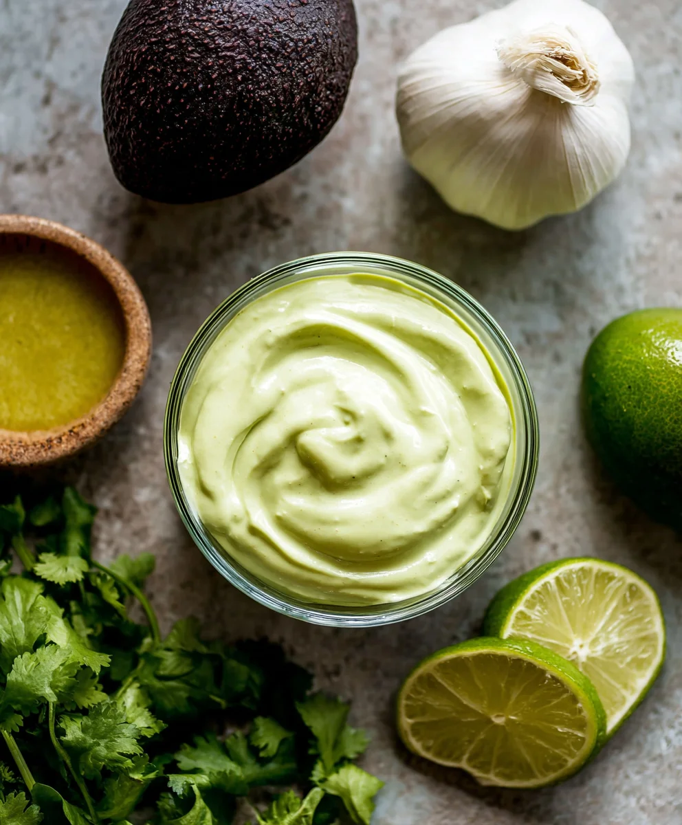Creamiest Avocado Crema - Tacos Salads & More