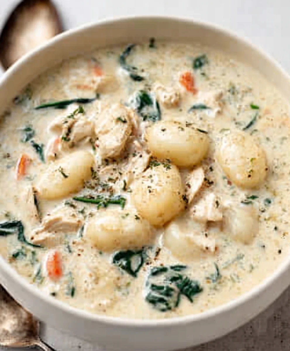 Olive Garden Chicken Gnocchi Soup Recipe- Easy & Delicious