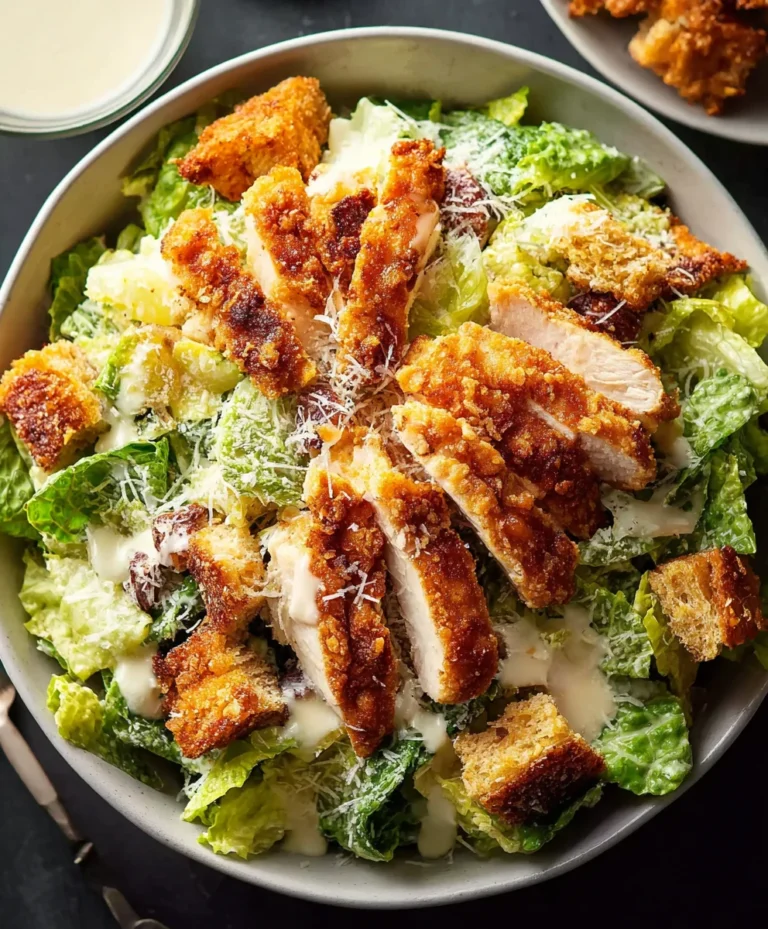 Crispy Chicken Caesar Salad Recipe- Best Flavor