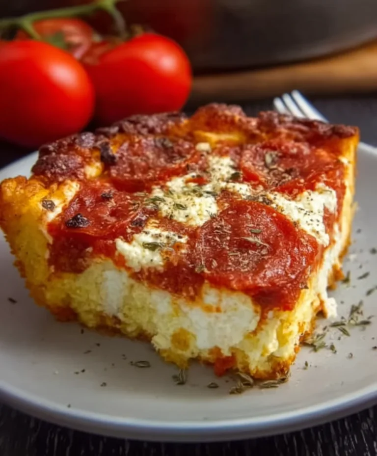 Pizza Cottage Cheese Bake-Easy & Delicious Recipe