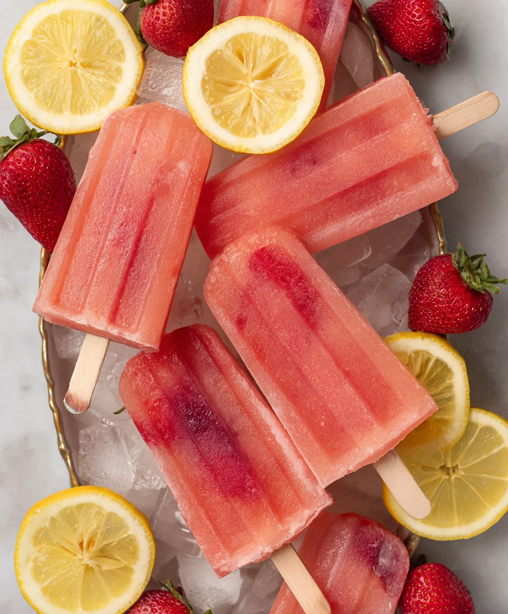 Refreshing Strawberry Lemonade Popsicles - Easy Recipe