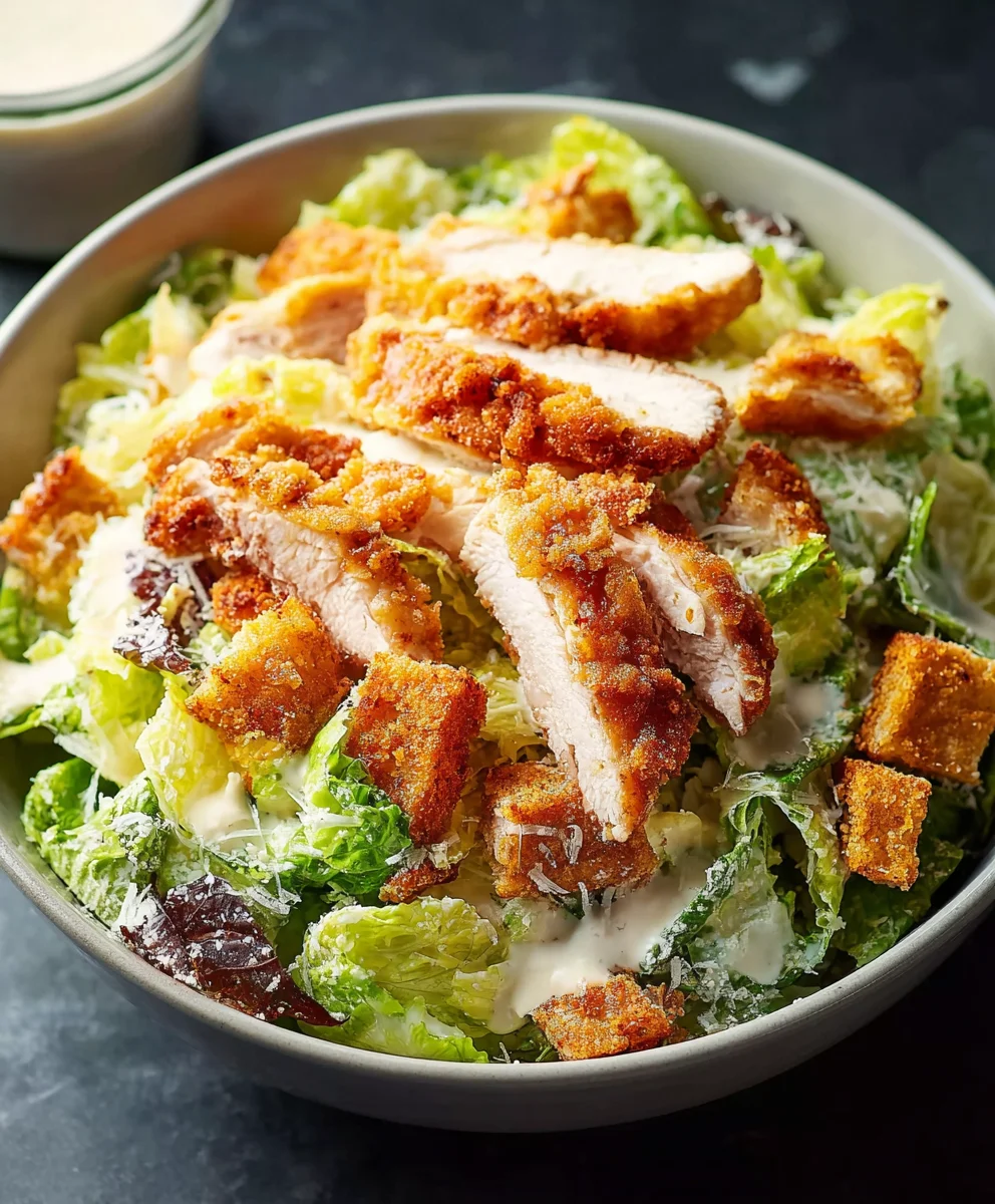 Crispy Chicken Caesar Salad Recipe- Best Flavor