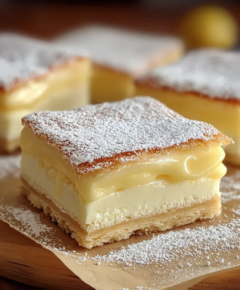 Easy Vanilla Custard Cream Squares Recipe