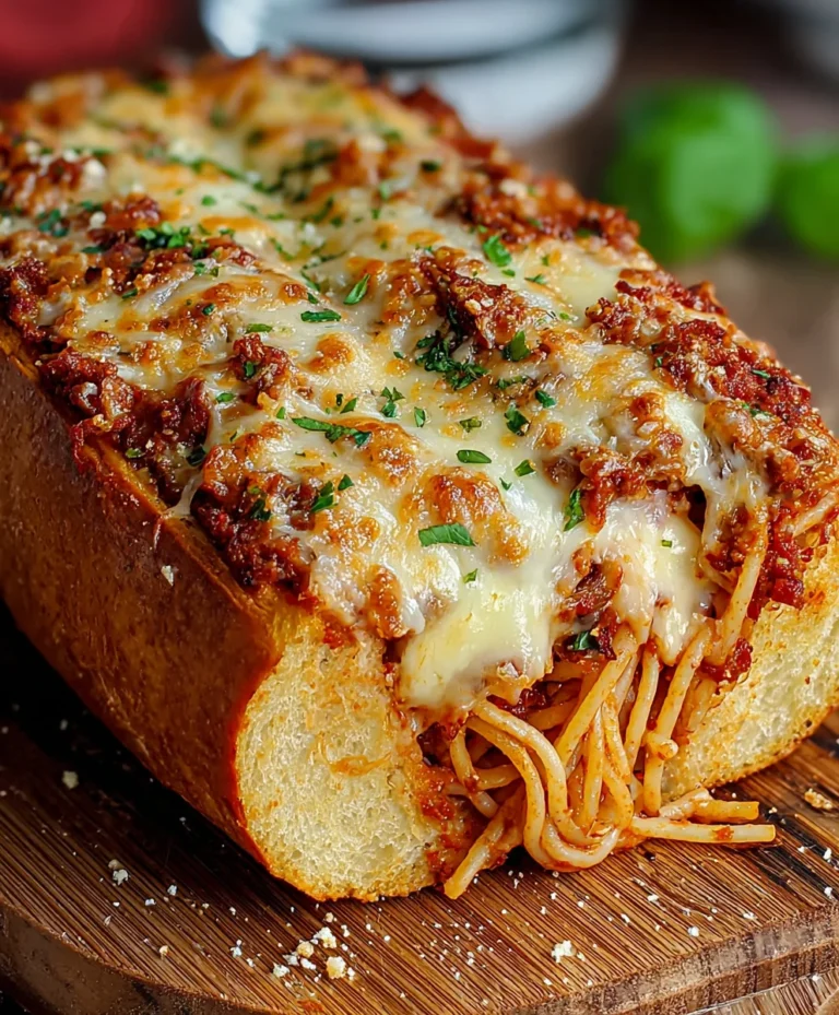 Spaghetti Stuffed Garlic Bread Recipe – Delicious Meal