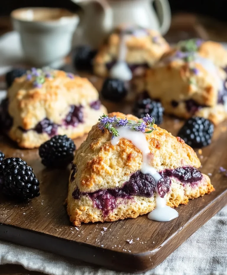 Blackberry Lavender Scones- Delicious Baking