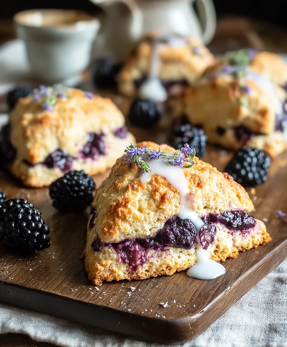 Blackberry Lavender Scones- Delicious Baking
