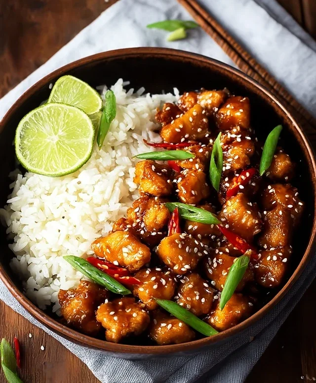 Healthy Sesame Chicken Dish