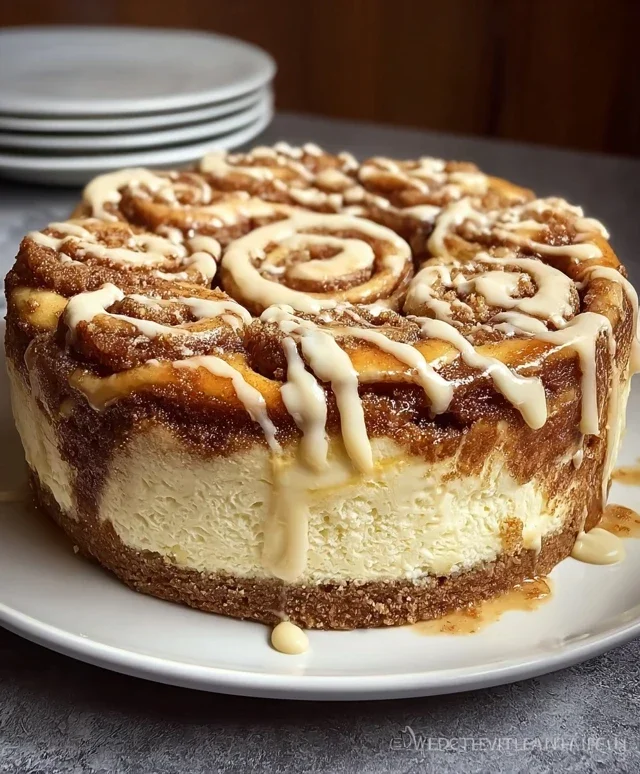 Cinnamon Roll Honeybun Cheesecake
