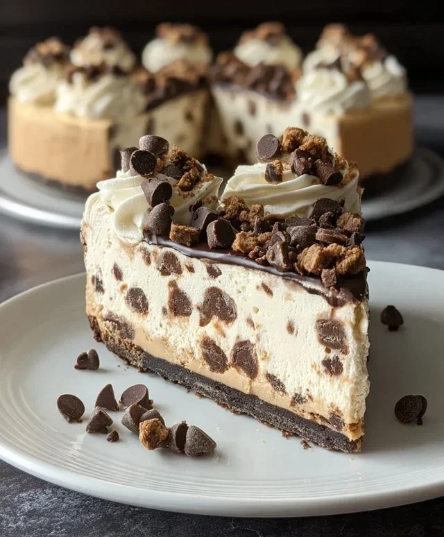 No Bake Cookie Dough Cheesecake