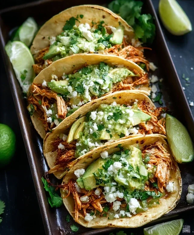 Crispy Poblano Chicken Tacos with Avocado-Jalapeño Salsa
