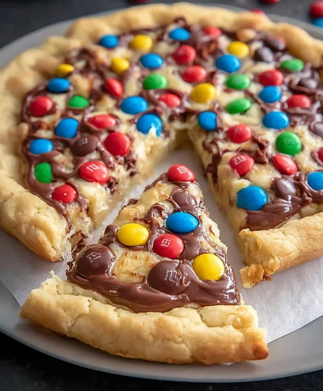 M&M Cookie Pizza