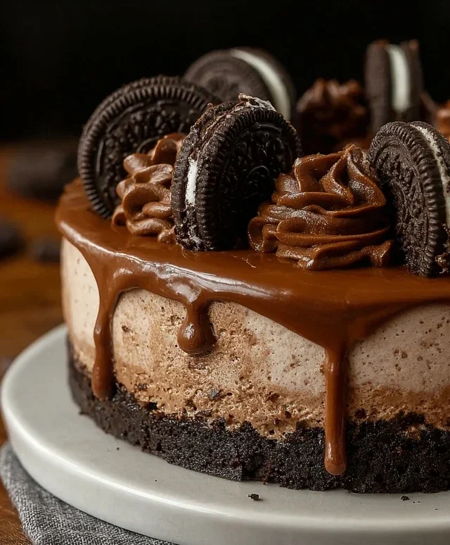 No Bake Oreo Nutella Cheesecake