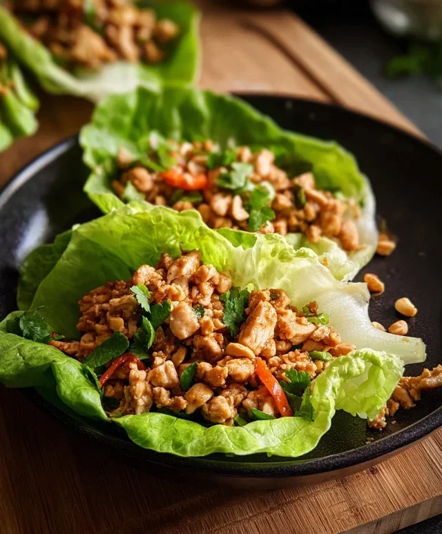 Thai Chicken Lettuce Wraps