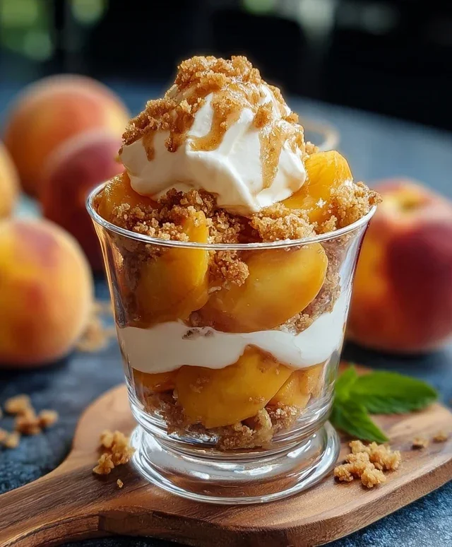 Classic Peach Cobbler Parfait
