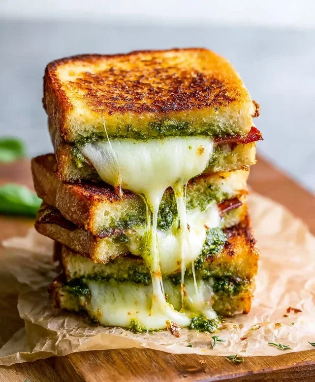 Sourdough Pesto Grilled Cheese