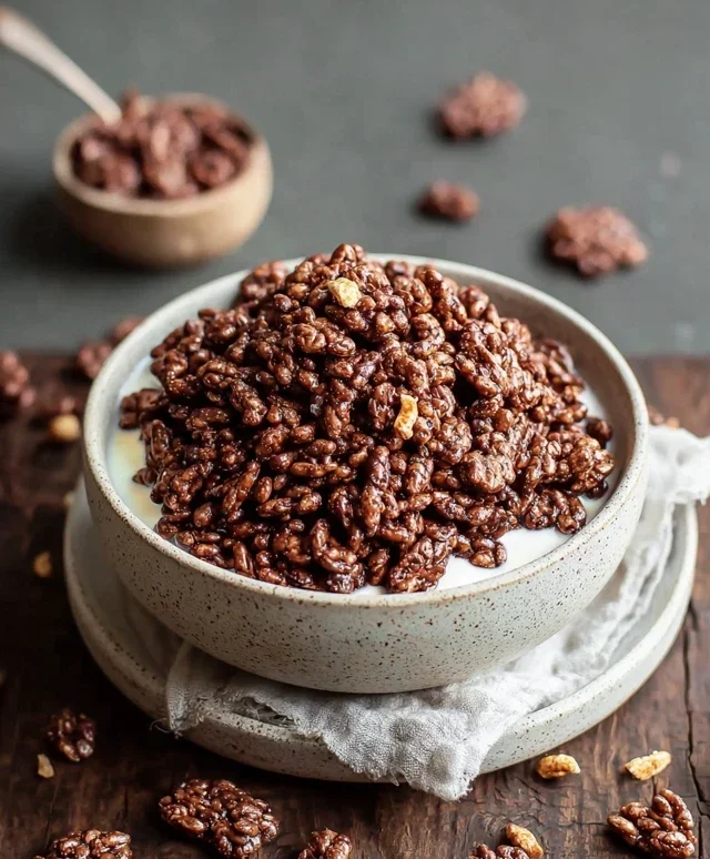 Healthy Crispy Chocolate Puffed Rice Cereal
