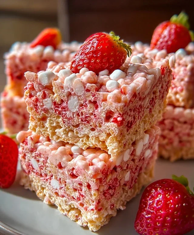 Strawberry Crunch Rice Krispie Treats