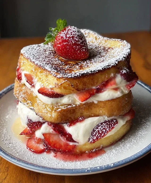 Strawberry Cream Cheese Stuffed French Toast