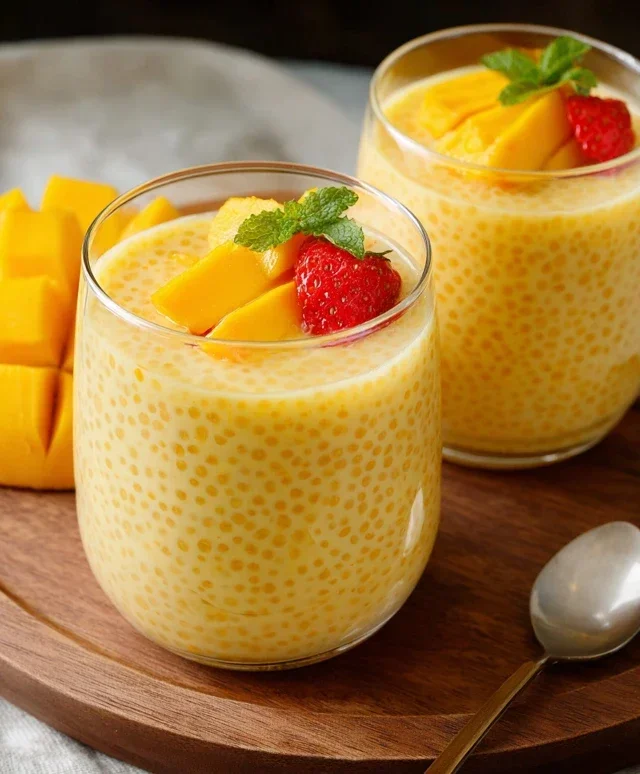 Mango Tapioca Pudding (Mango Sago)