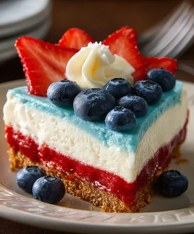 No Bake Patriotic Cheesecake