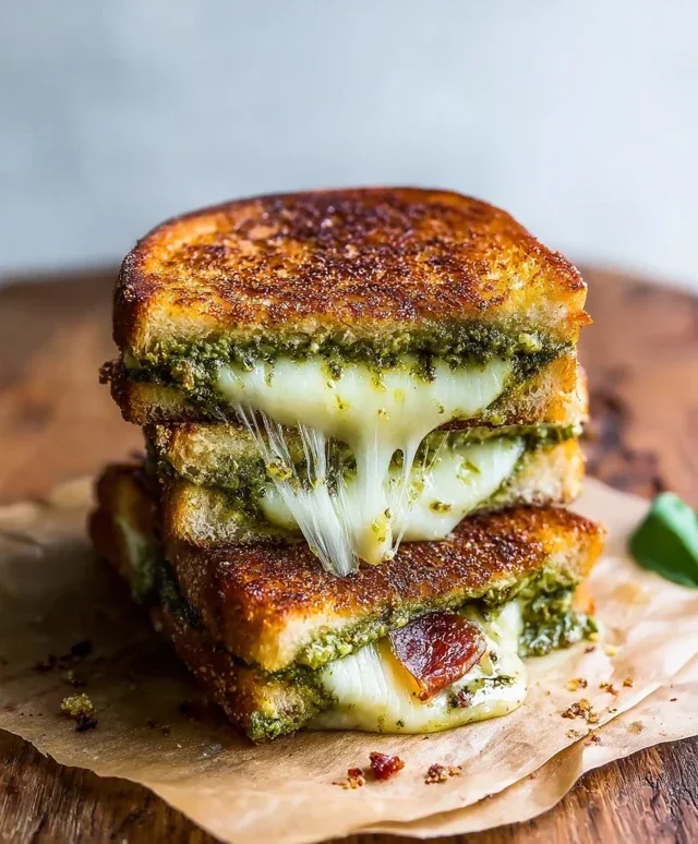 Sourdough Pesto Grilled Cheese