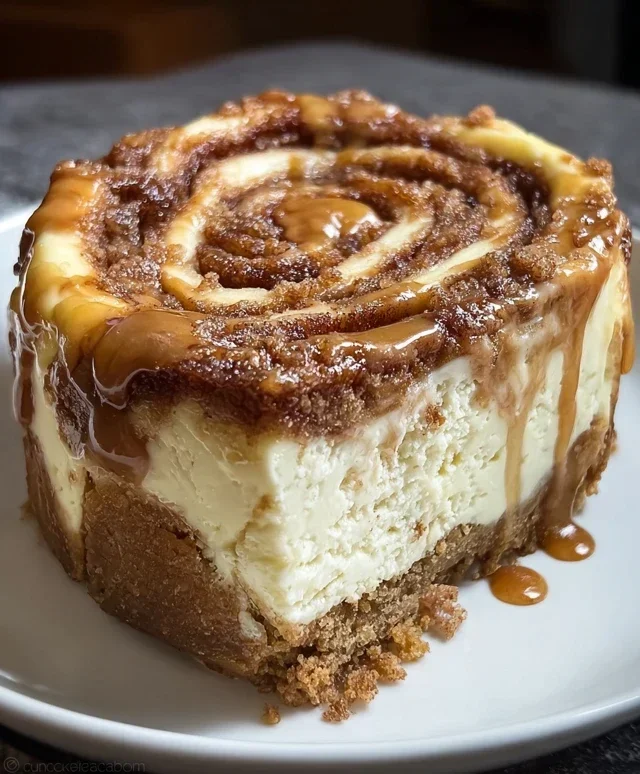 Cinnamon Roll Honeybun Cheesecake