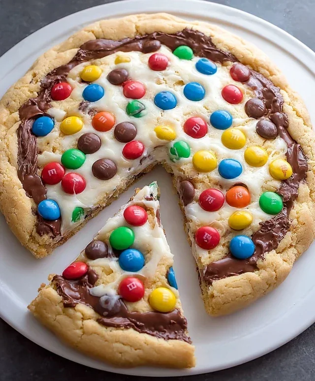 M&M Cookie Pizza