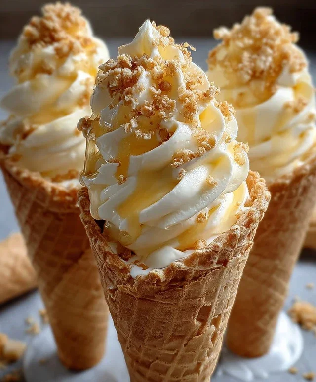 Banana Pudding Cheesecake Cones