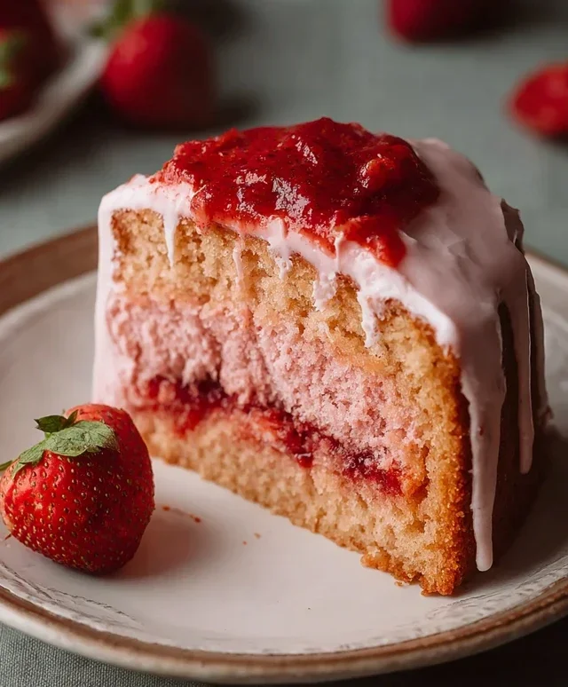 Small-batch Vegan Strawberry Cake