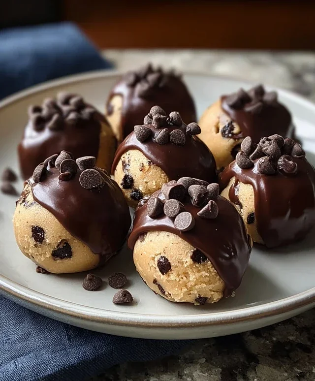 Chocolate-Dipped Cookie Dough Bites