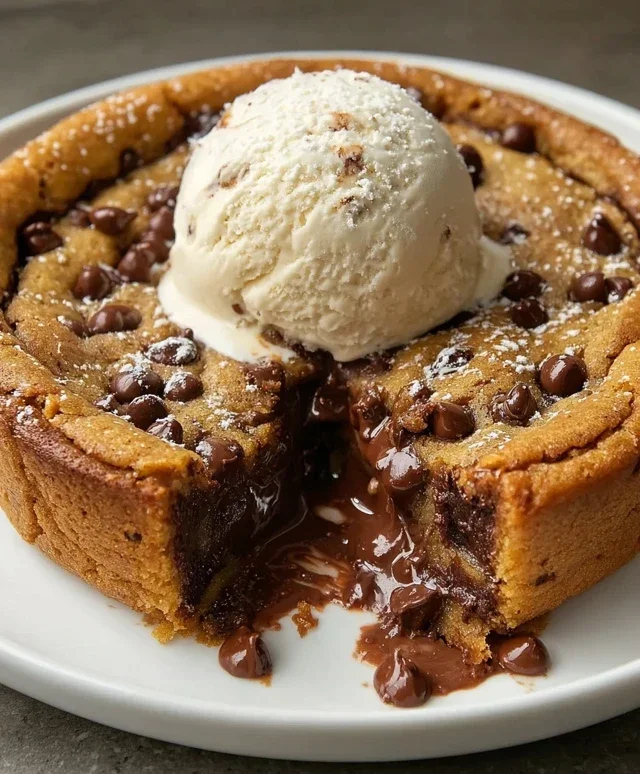 Deep Dish Nutella Cookie Pie