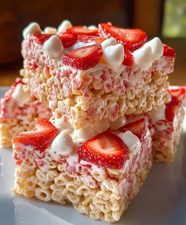 Strawberry Crunch Rice Krispie Treats