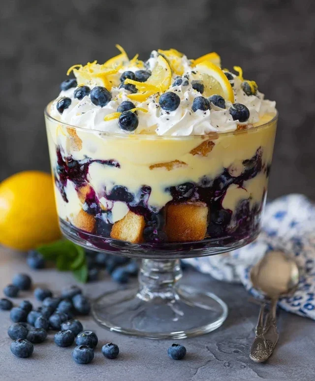 Easy Lemon Blueberry Trifle Recipe