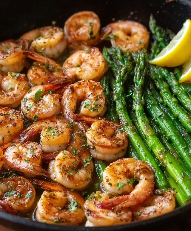 Lemon Garlic Shrimp and Asparagus (20-Minutes)