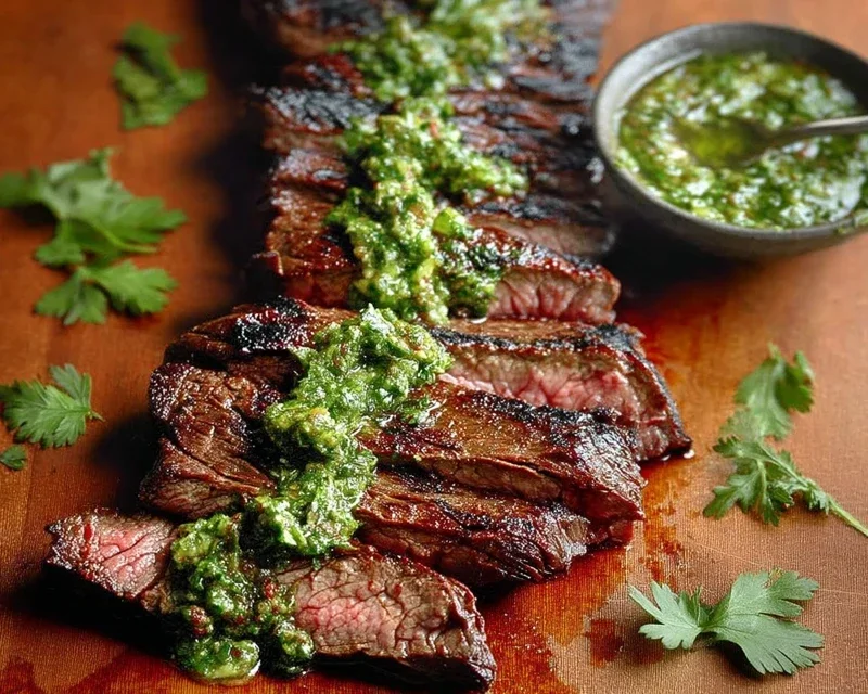 Skirt Steak Marinade Recipe with Chimichurri Recipe