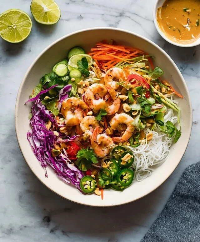 Spring Roll Salad with Peanut Dressing, gluten-free
