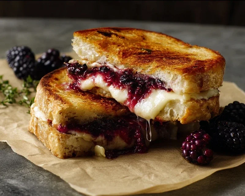 Blackberry Balsamic and Brie Grilled Cheese