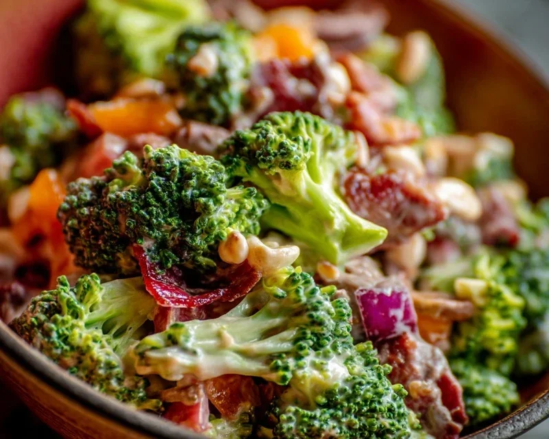 Broccoli Salad with Beef Beef Bacon Recipe