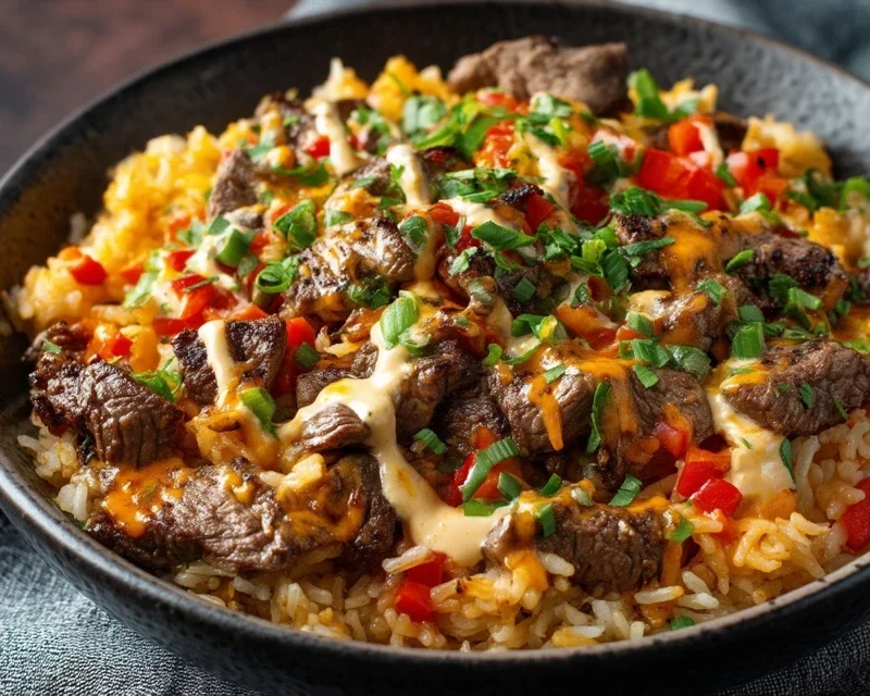 Steak Queso Rice A Flavorful Recipe