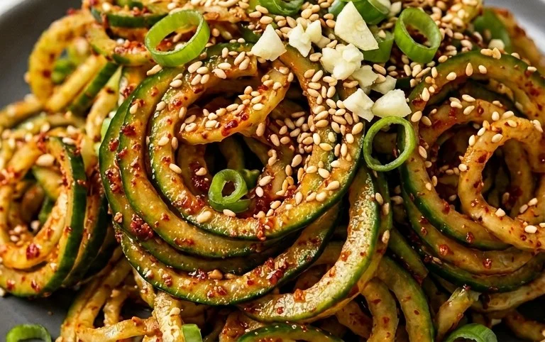 Spiral Cucumber Salad: Korean-Inspired Recipe