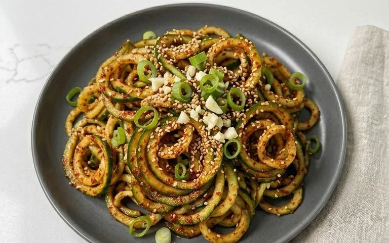 Spiral Cucumber Salad: Korean-Inspired Recipe