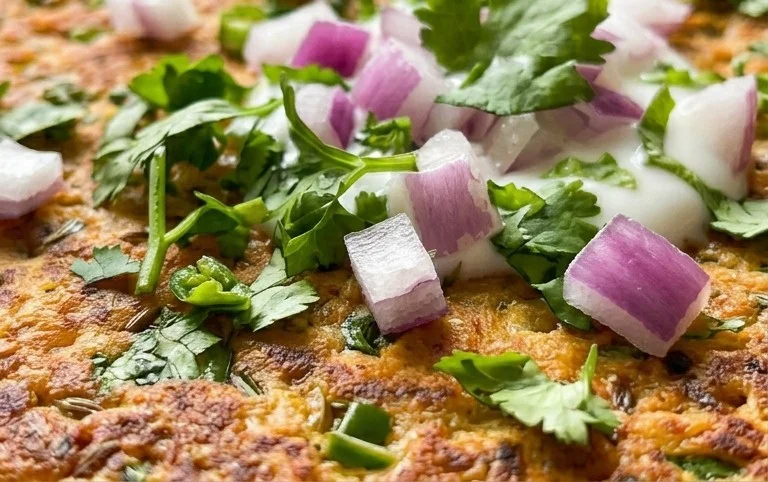 Masoor Dal Chilla | Savory Red Lentil Pancakes