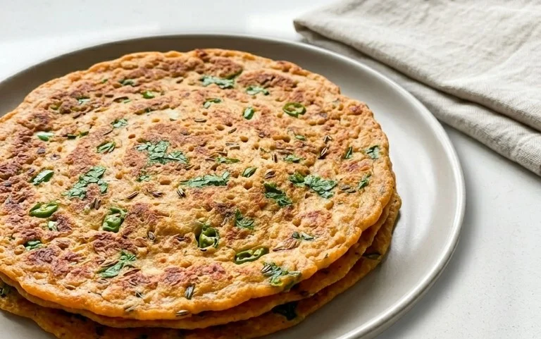 Masoor Dal Chilla | Savory Red Lentil Pancakes