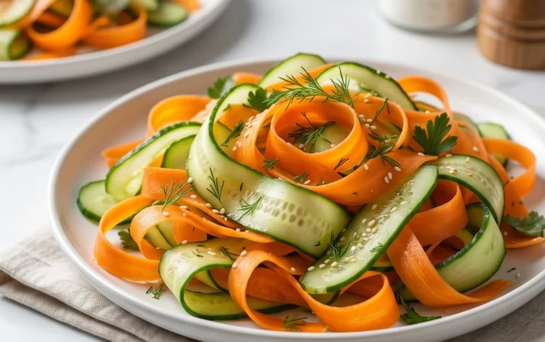 Carrot and Cucumber Ribbon Salad