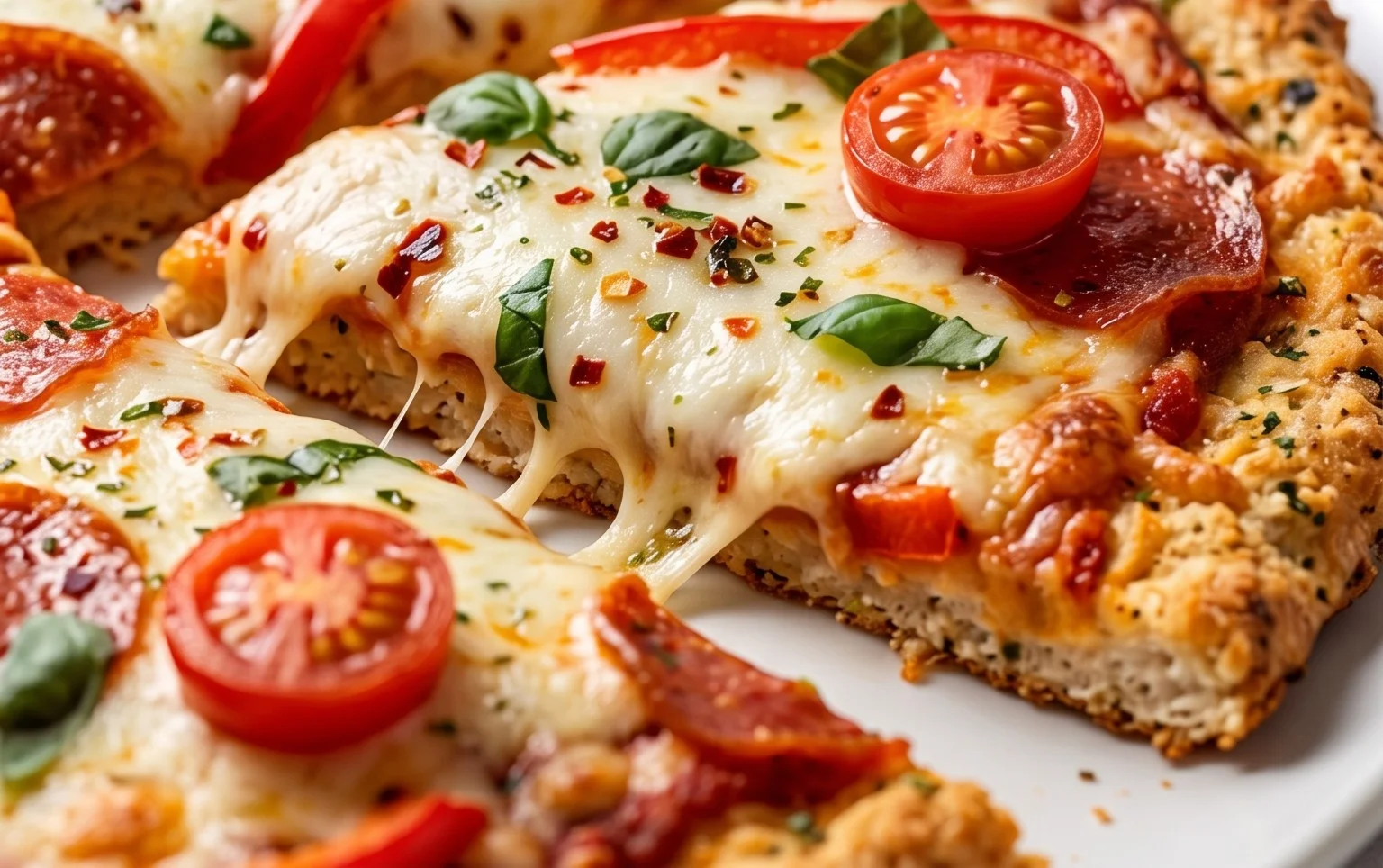 Chicken Crust Pizza (Low Carb + High Protein