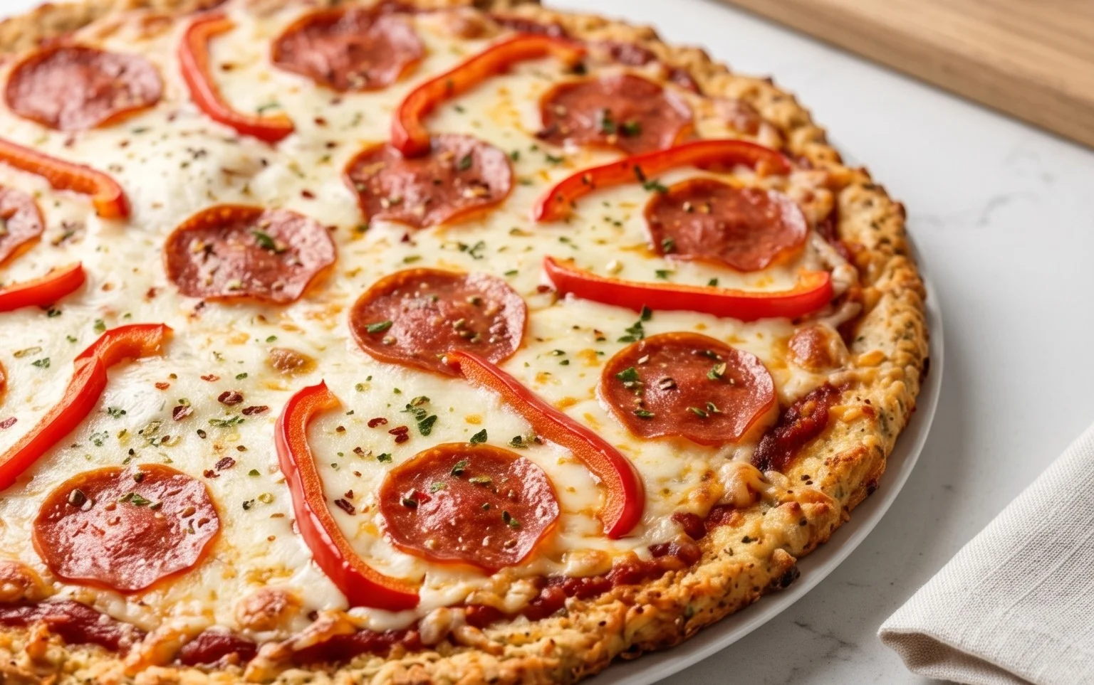 Chicken Crust Pizza (Low Carb + High Protein