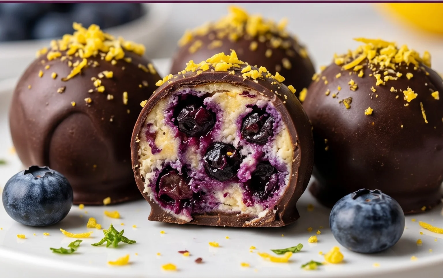 LEMON BLUEBERRY TRUFFLES